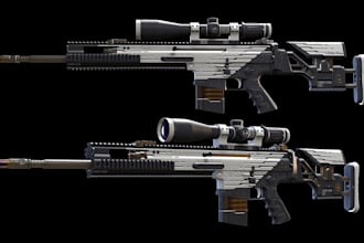 create weapon model with textures