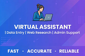 be your virtual assistant for data entry and admin support