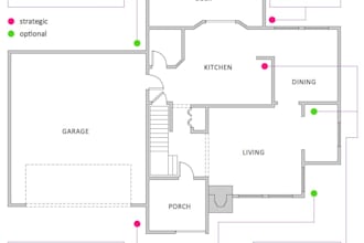 do hikvision cctv design and IP camera layout