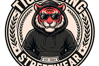 design vintage street wear mascot logo for clothing brand