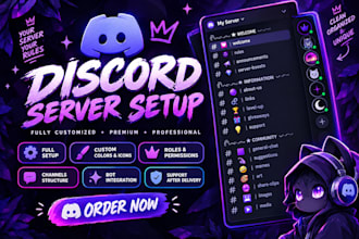design a professional discord server for your community