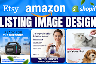 design amazon listing images, amazon infographic and amazon listing image