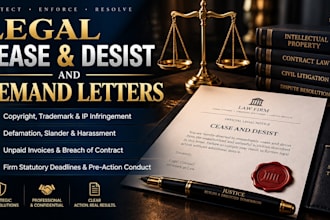 write a legal cease and desist letter or formal demand letter