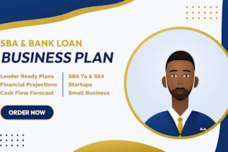 write a lender ready sba and bank loan business plan with financials