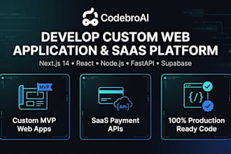 develop a custom web application or saas platform