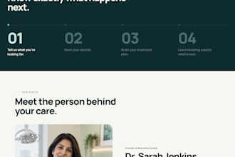 build a modern responsive dental clinic website