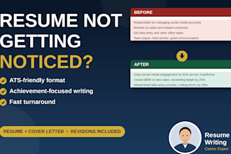 write a professional resume and cover letter