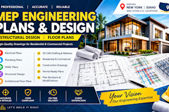 design mep engineer plan structural design floor in USA new york idaho