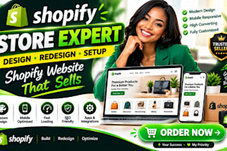 shopify website design, shopify store redesign, shopify store setup