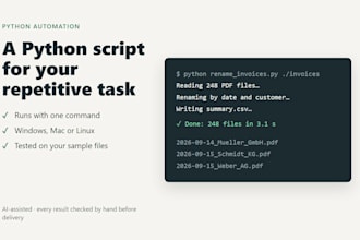 write a python script to automate your repetitive task