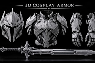 3d cosplay armor, wearable armor, cosplay costume, cosplay prop, prop stl file