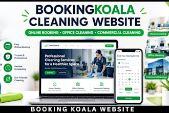 design koala booking website office cleaning service business website SEO