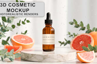 3d cosmetics product mockups