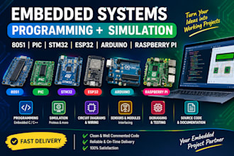 program and simulate 8051, stm32, esp32 and arduino projects