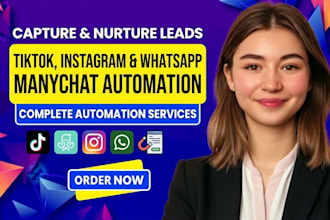 build manychat automation for tiktok instagram and whatsapp
