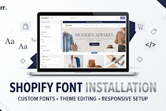 do shopify fonts installation