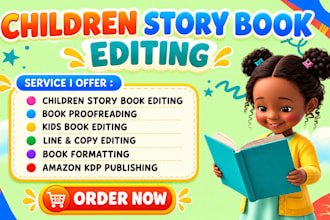 edit, proofread children story book kids book short story, picture book editing