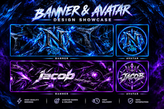 design a professional gaming banner and logo