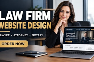 design lawyer attorney law firm legal business notary wordpress website seo