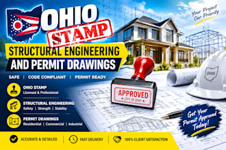 provide ohio stamp, structural engineering and permit drawings