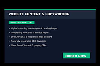 write engaging website content about your page