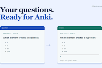 convert your mcqs into a tagged anki flashcard deck