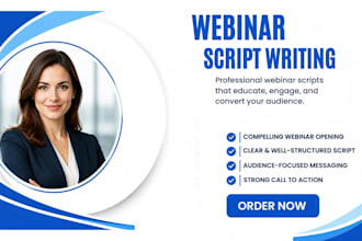 write engaging and high converting webinar script