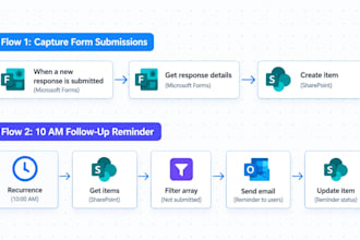 automate microsoft forms to sharepoint with follow up reminders