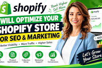 be your shopify marketing virtual assistant and shopify SEO expert