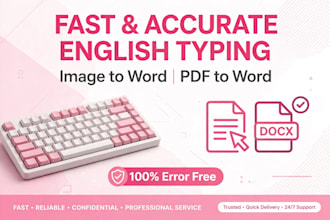 do fast english typing and image to word typing work