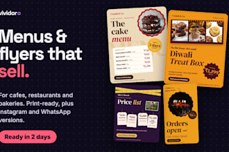 design a modern cafe menu or flyer