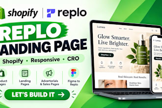 build shopify landing page with replo