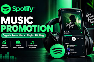 do organic spotify music promotion and playlist pitching