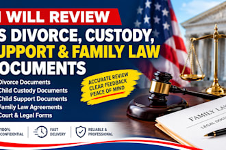 review us divorce custody support and family documents