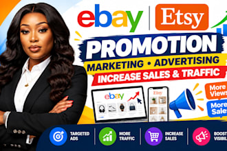do ebay and etsy promotion marketing advertising to increase sales traffic