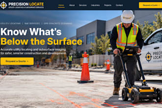 design wix utility locating website sue services gpr concrete scanning website