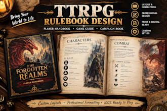 design rpg book layout ttrpg rulebook d d layout game book formatting