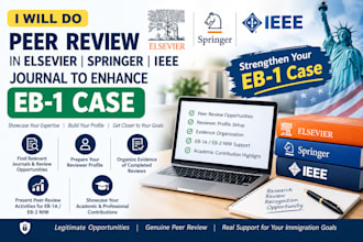 do peer review in elsevier springer ieee journal to enhance eb1 case