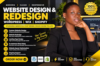 design a modern wordpress website header and footer