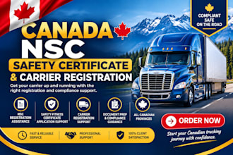 assist with canada nsc safety certificate and carrier registration