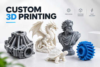 3d print custom parts, prototypes and products