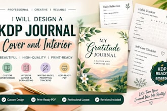 design a KDP journal cover and interior
