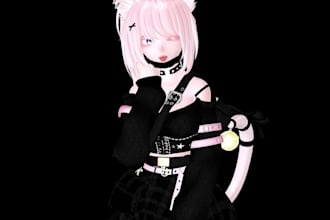 create a custom vrchat avatar, vtuber, vroid or 3d character
