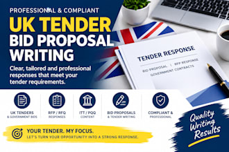 write UK tender bid proposals, rfp responses and government bids