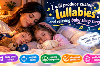 produce custom lullabies and relaxing baby sleep songs