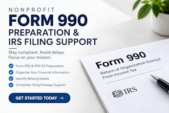 prepare and support your nonprofit form 990 irs filing