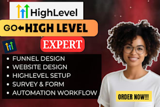 setup and manage gohighlevel website, emails SMS automation sales funnel