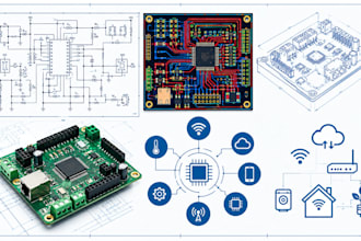 design custom pcb, schematic, circuit board and embedded iot systems