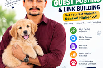 pet guest posting and pet niche backlinks for SEO