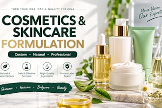 formulate natural organic skincare products serum cream lotion body butter